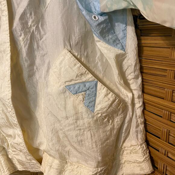 Vintage Otello Pelle 80s Pastel Lightning Windbreaker Jacket Size L Hong Kong - Picture 4 of 13